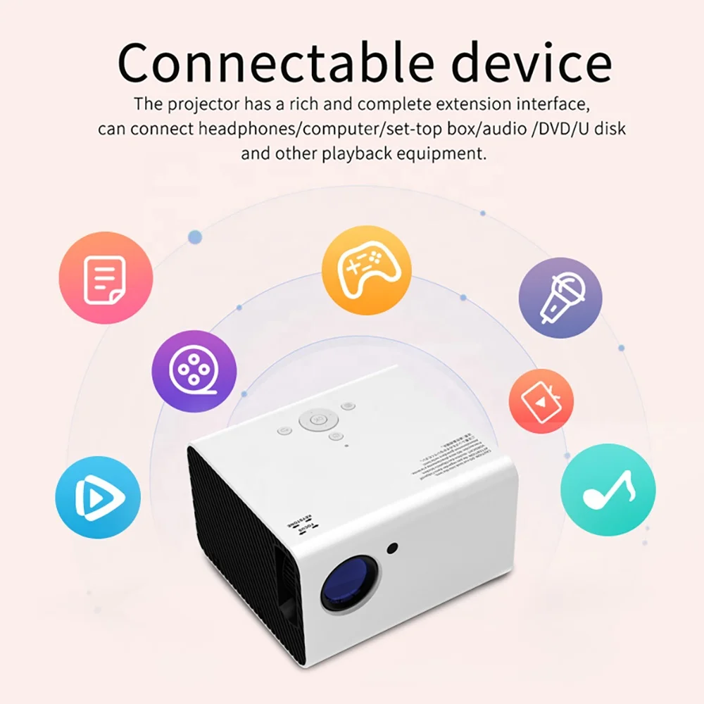 TouYinger H5 Mini LED projector 1920*1080P resolution Support Full HD video beamer for Home Cinema theater Pico movie projectors