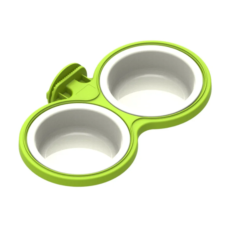 dog bowl plastic pet double bowls use for cage