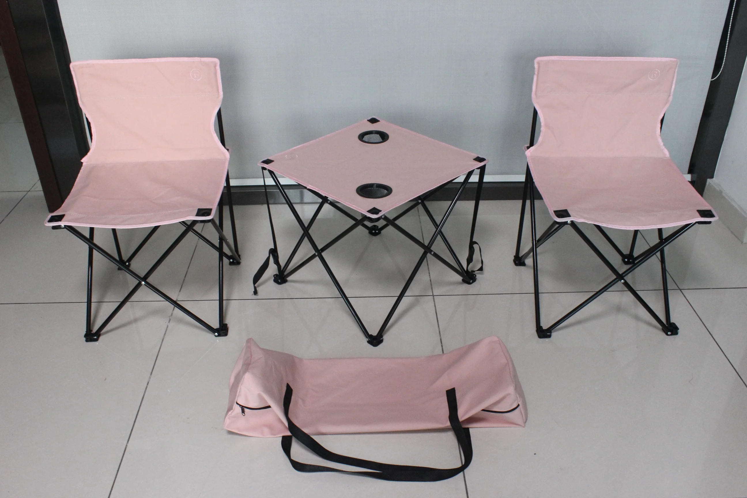 Modern Fabric Design Outdoor Party Camping Chair with Foldable Table & Chair Set