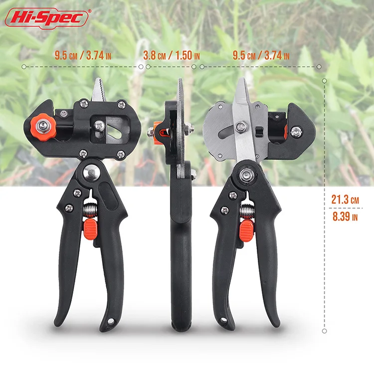 Garden Grafting Tool Set Tree Pruner Scissor Anti Slip Grip Metal Pruner