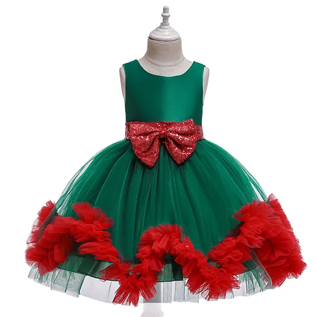 Christmas Costume for Baby Girls Autumn Winter Clothes Kids Wedding Dress Girl Cheap Princess Costume Children Dresses Short