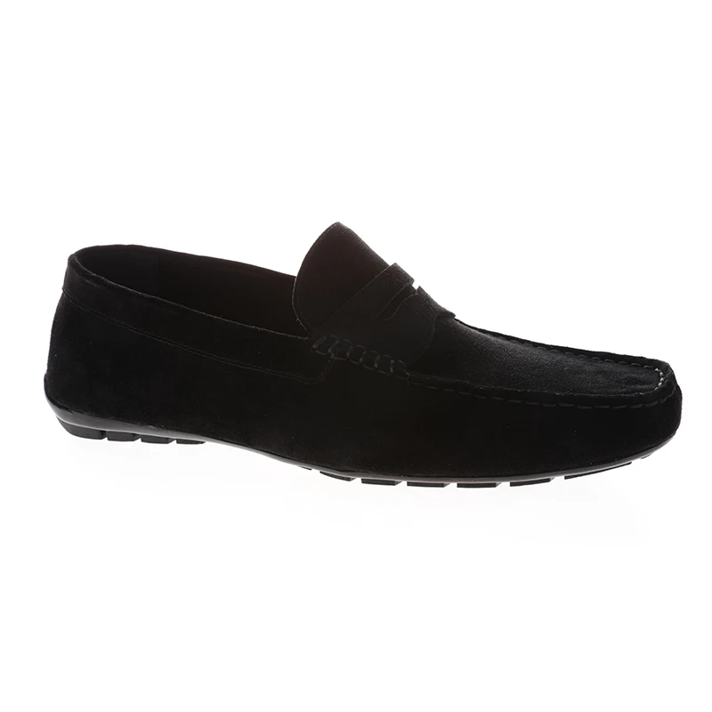 Classic Black Genuine Cow Suede Driving Boat Shoes Men Casual Shoes