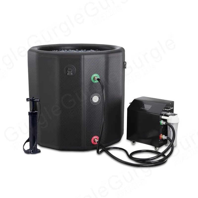 Portable Cold Plunge Tub Inflatable Ice Barrel PVC Cryotherapy Ice Bath Tub With Water Chiller