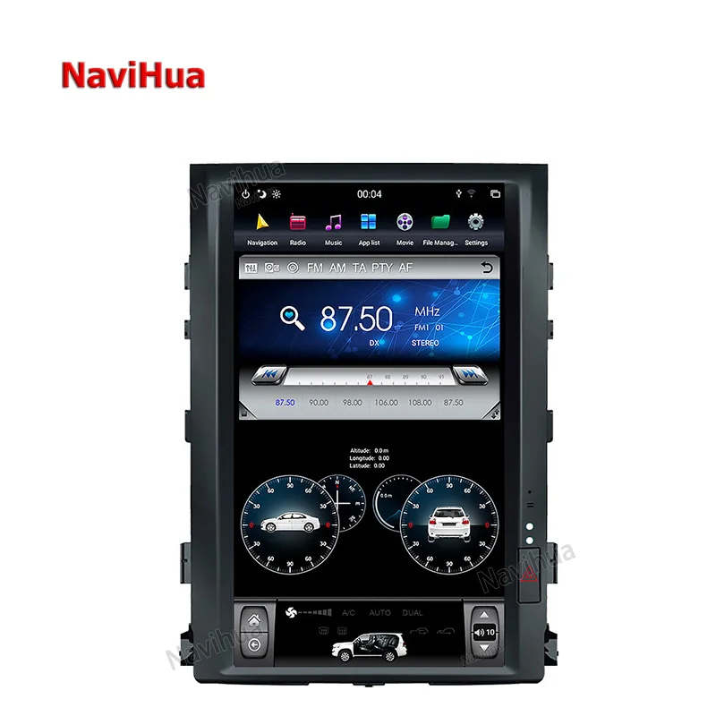 Автомобильный dvd-плеер NaviHua с вертикальным экраном 16 дюймов в стиле Тесла для Toyota Land Cruiser 2008-2015, низкая и высокая версии