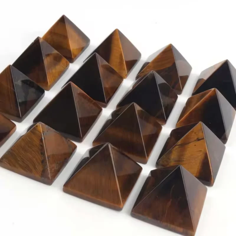 Hot sale healing crystal natural 3cm obsidian pyramid for home decor