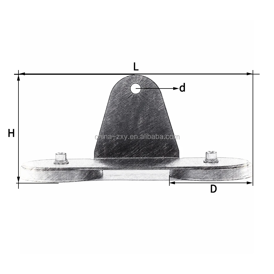 Powerful black rubber pot mount bracket holder/Magnetic bracket for Led Light