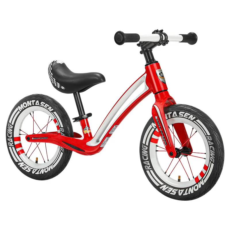 Montasen New Arrival Kids Balance Bike Super light Magnesium Alloy Frame Push Bike New Design Colorful Racing Kids Bicycle
