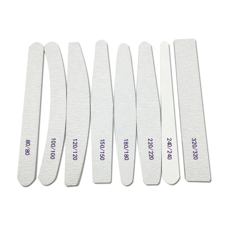 Junda Nail Supplies Custom Logo Zebra Professional 100 180 Nail File with Logo