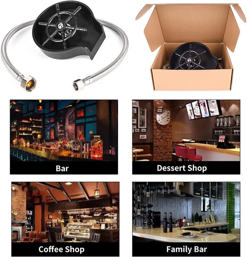 Kitchen Sink Faucet Bottle Glass Cup Washer Cleaner Accessories For Bar Pub Cafe Push Club Quick Glass Rinser