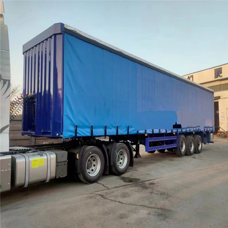 Large Carrier Capacity 40t 60t 40ft 53ft 3 Axles Side Curtain Trailer