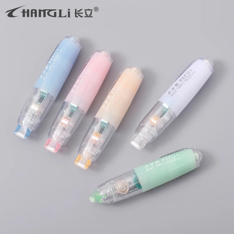 Permanent  double sided  gule  tape roller  adhesive refillable glue tape runner  for kids students school office stationery