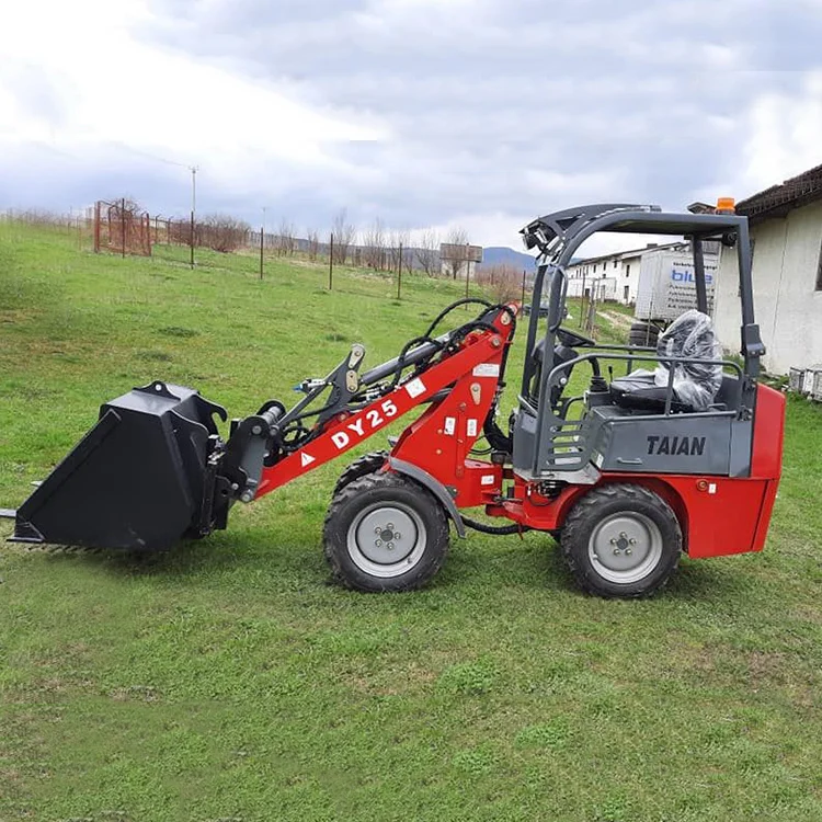 500kg Agricultural Loader DY25 Ce Certified Articulated Small Wheel Loader