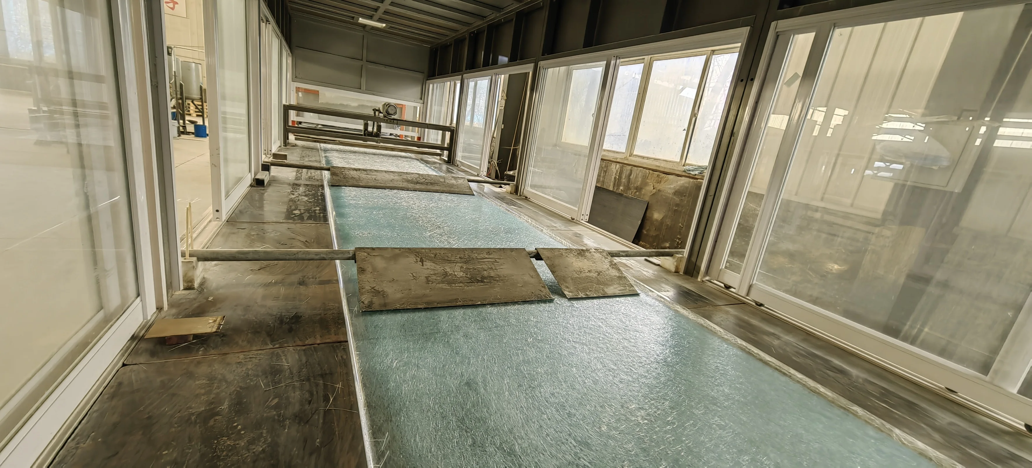 DNUO FRP PRFV fiber glass roofing corrugated sheet panel making machinery