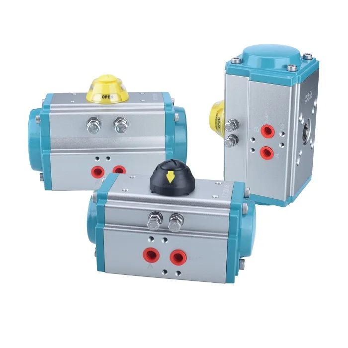 Manufacturer Aluminum Double Acting Spring Return Rotating Valve Pneumatic Actuator for ball valve butterfly valve
