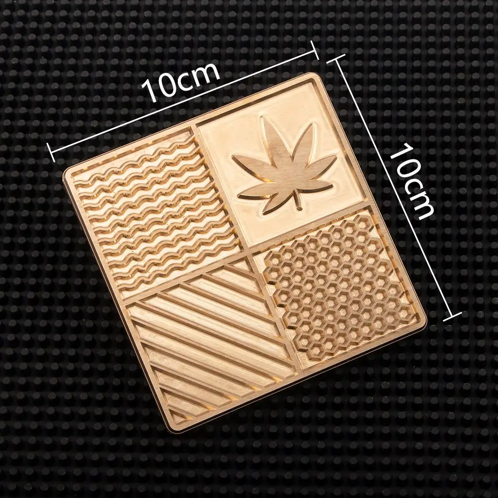 Ice Cubes Stamp Tray for Cocktails Custom Ice Stamp Designs Plate Brass Personalized Bar Ice Stamp