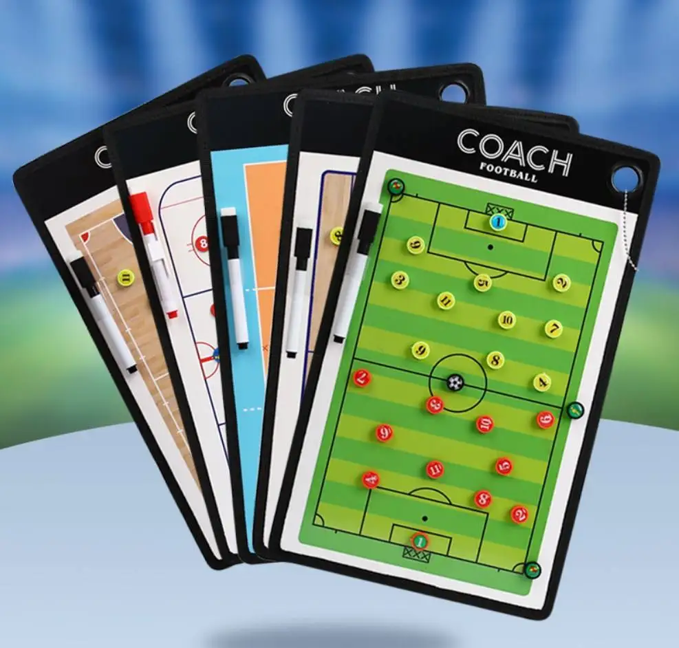 YIZHI Wholesale Soccer Tactics Board with Magnets Pen Football Volleyball Basketball Coaching Board Hockey Coaches Clipboard