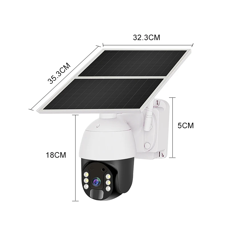 20W 30Ah No-stop Recording Secure Camera Wireless Outdoor Solar Ptz Camera 4G Solar Powered Cctv Camera