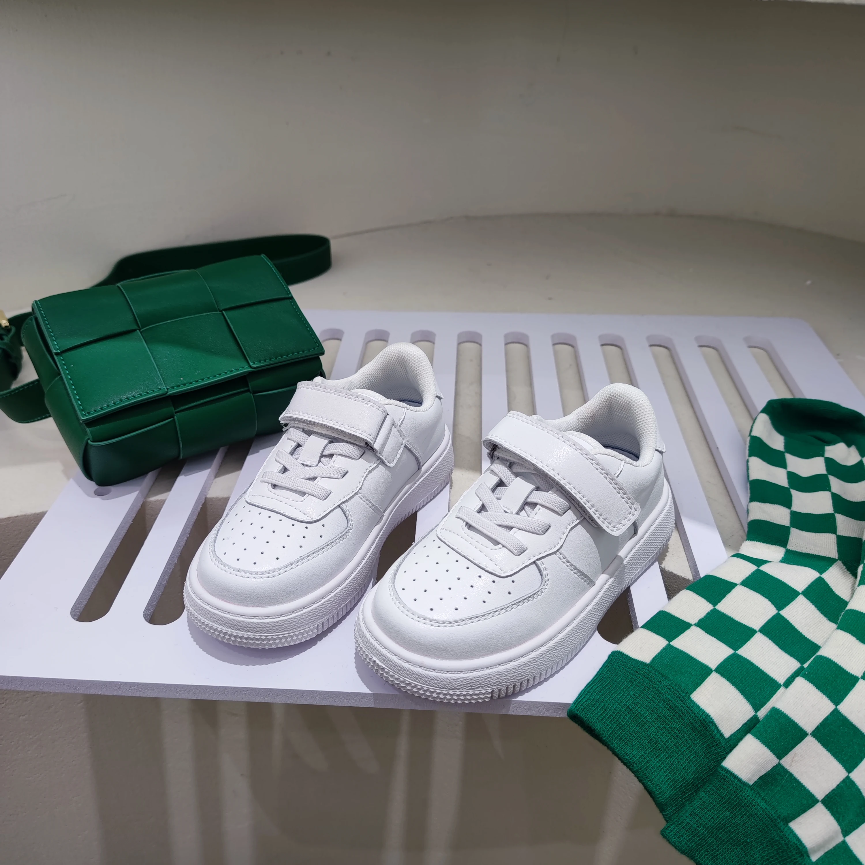 Детская спортивная обувь на заказ, Белая школьная повседневная обувь для мальчиков и девочек, 2021