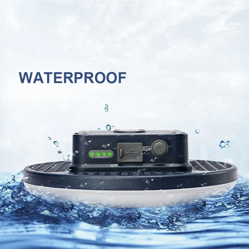 Outdoor Waterproof Magnet Base Power Bank Type-C Rechargeable Tent Light Camping Lantern for Emergency