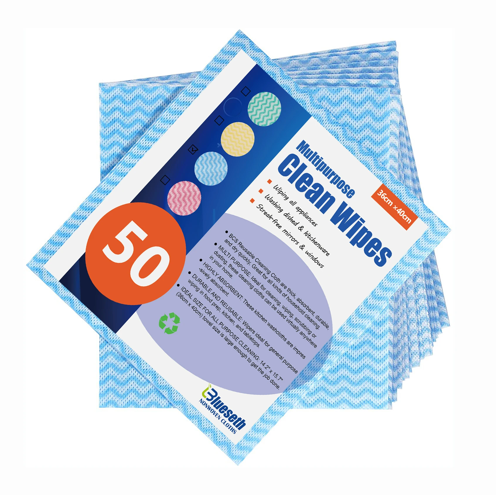 Disposable Lint free Multi-purpose chux wipes spunlace nonwoven fabric for household dish cloths