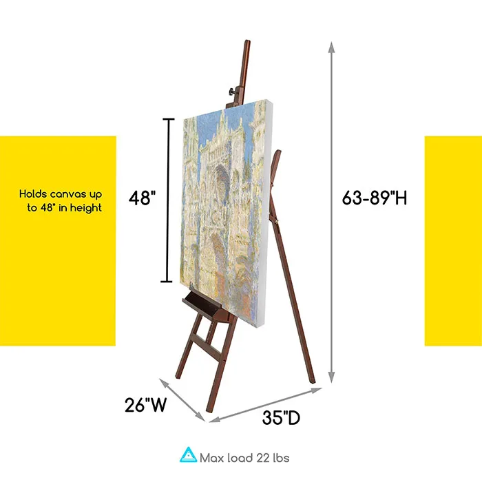 MEEDEN Studio Beech Wood Easel Stand A-frame Tripod Easel for Painting