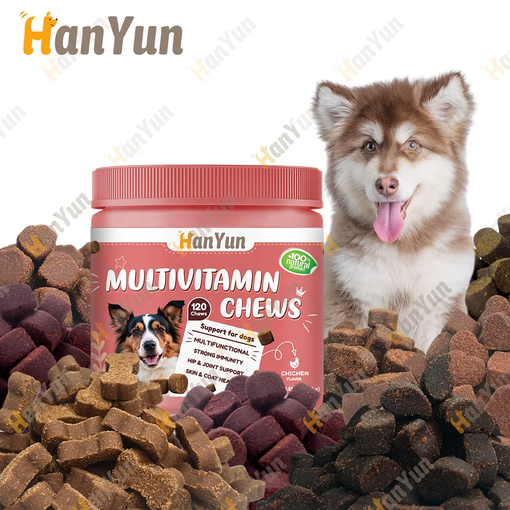 Dog Multivitamin Chewable with Glucosamine-Dog Vitamins and Supplements-Senior & Puppy Multivitamin for Dogs
