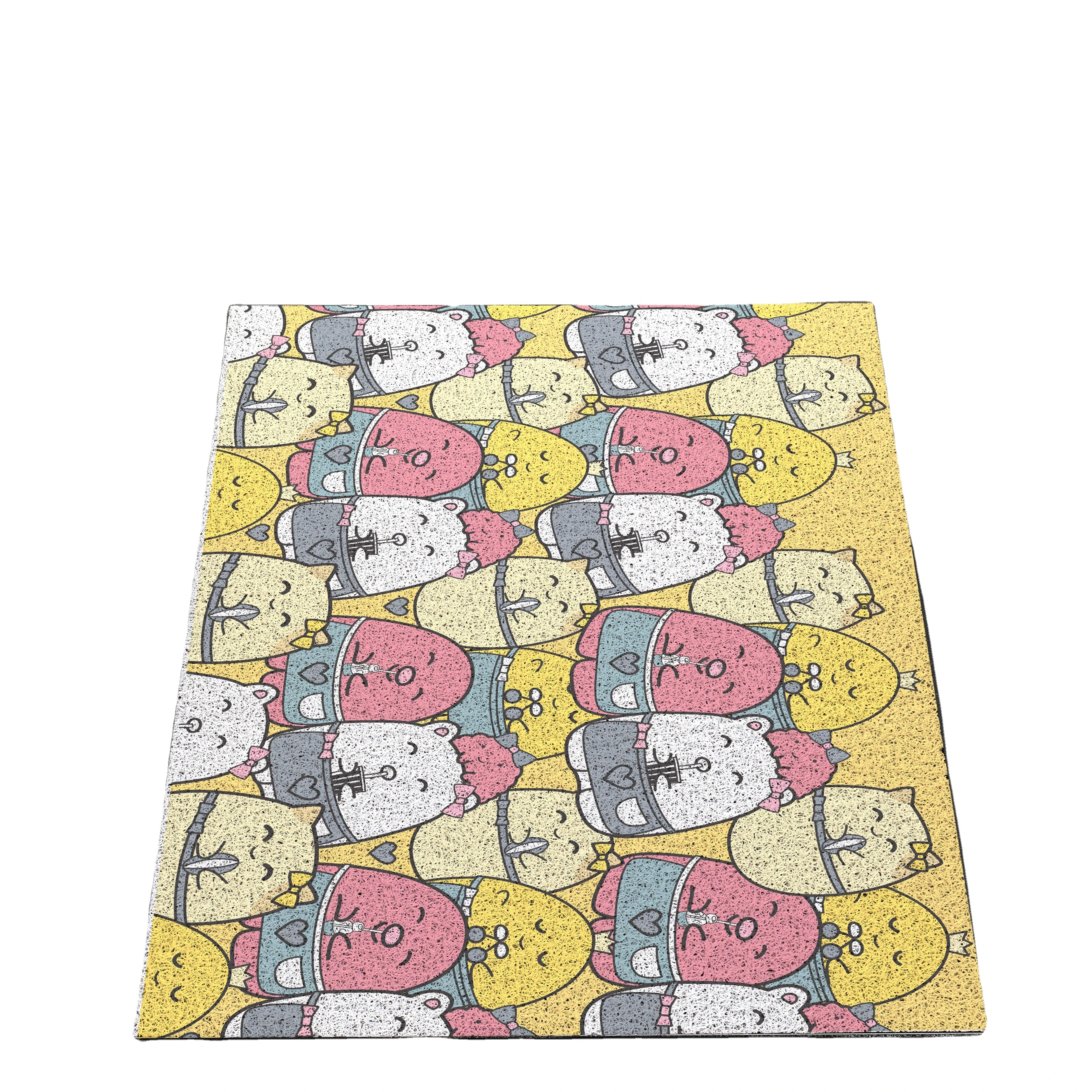 Катушечный коврик, высокое качество, заводская цена, мультяшный дизайн, ПВХ катушечный коврик для входной двери