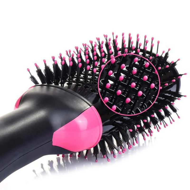 Professional Grade Hair Dryer Brush with Ceramic Handle Portable Ionic Hot Air Roller Comb Electric Battery Powered New Release!