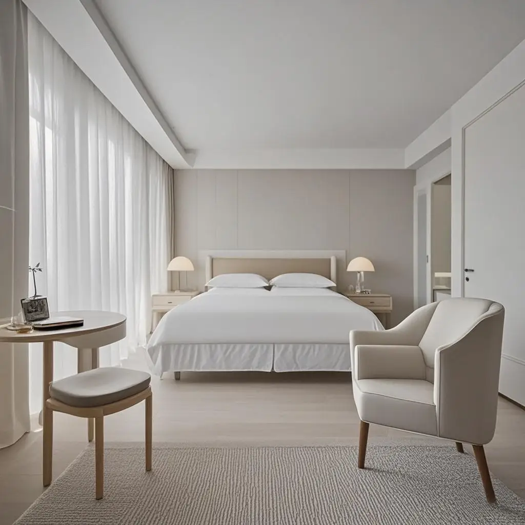 Ramada Hotel High-End Minimalist Furniture European Design Wood Panel for 5-Star Hotel Bedroom and Bathroom for Apartment Use