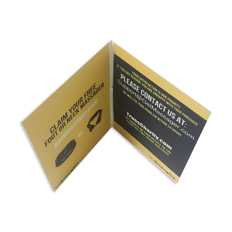 Customized music card with recording sound birthday thank you christmas greeting cards