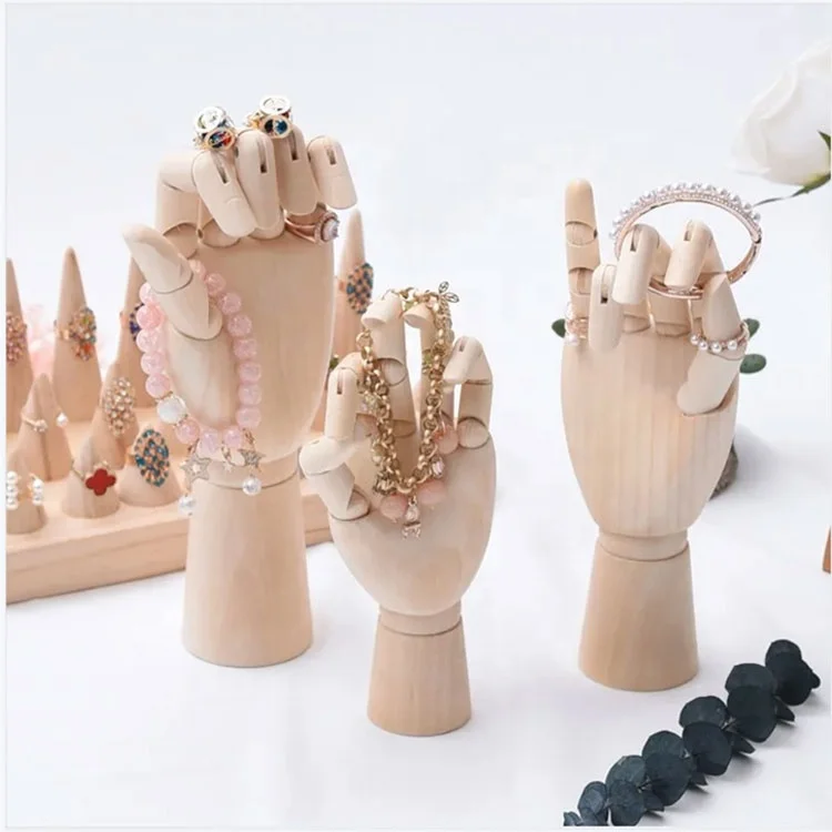 2024 ювелирный дисплей картина Темный ручной работы деревянный шарнирный Манекен