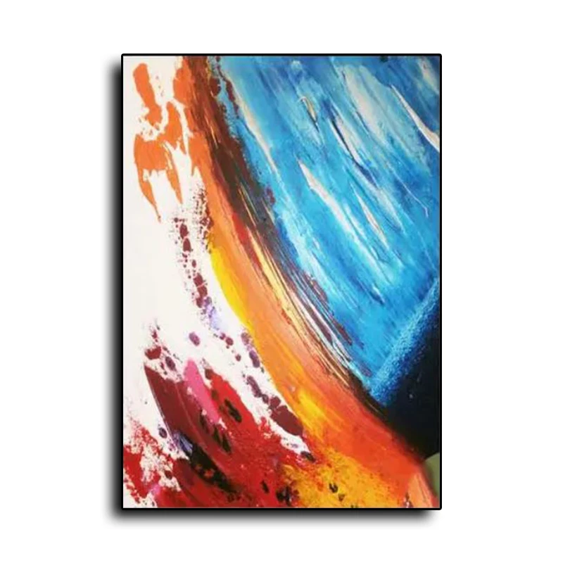 Wall Art Decor 100% Hand Painted Abstract Mountain Hills View Modern Handmade Oil Painting abstract oil painting canvas wall art