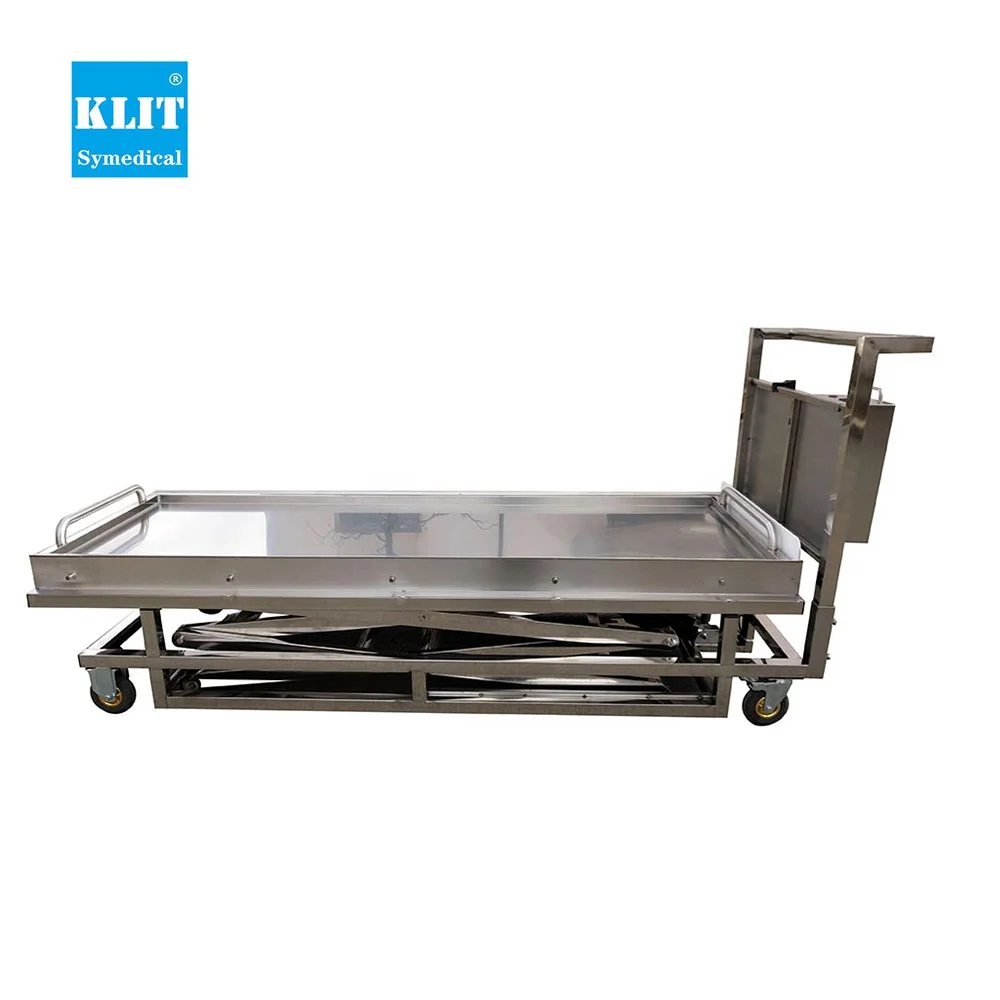 Best selling lifting funeral stretcher mortuary trolley/Hydraulic Mortuary Lift/Double scissors electric lifting equipment