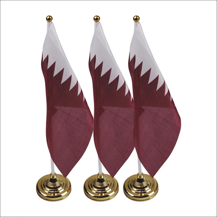 Top quality 100% polyester small table flag promotional national table flag