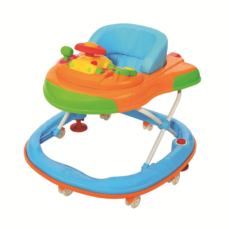 
Good sell adjustable 4 wheels multi-function child foldable infant baby walker with low price 