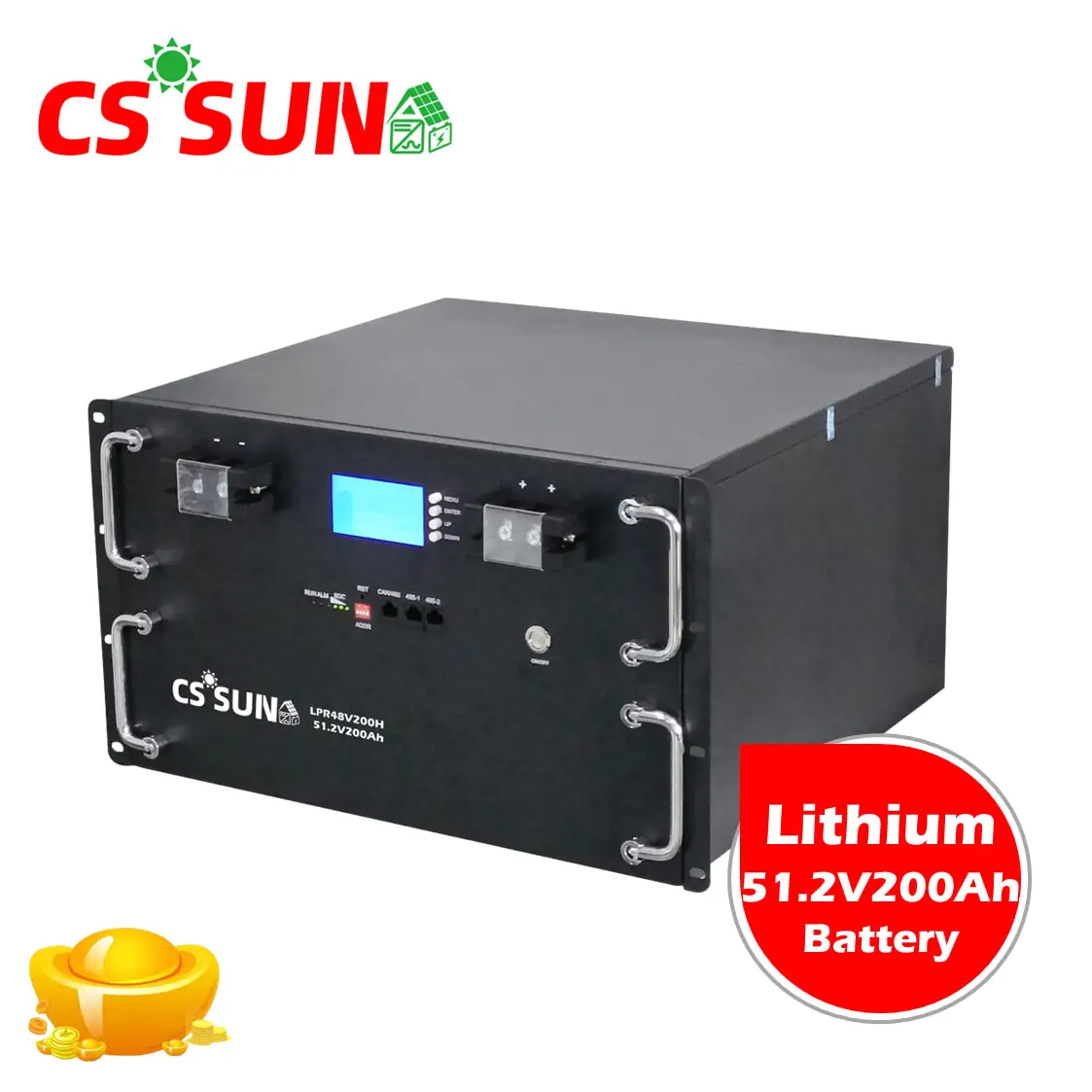 Аккумуляторная батарея CSSUN 51 2 V 200AH LifePO4 литиевая для бытовой техники и солнечных систем Cal LPR48V200H
