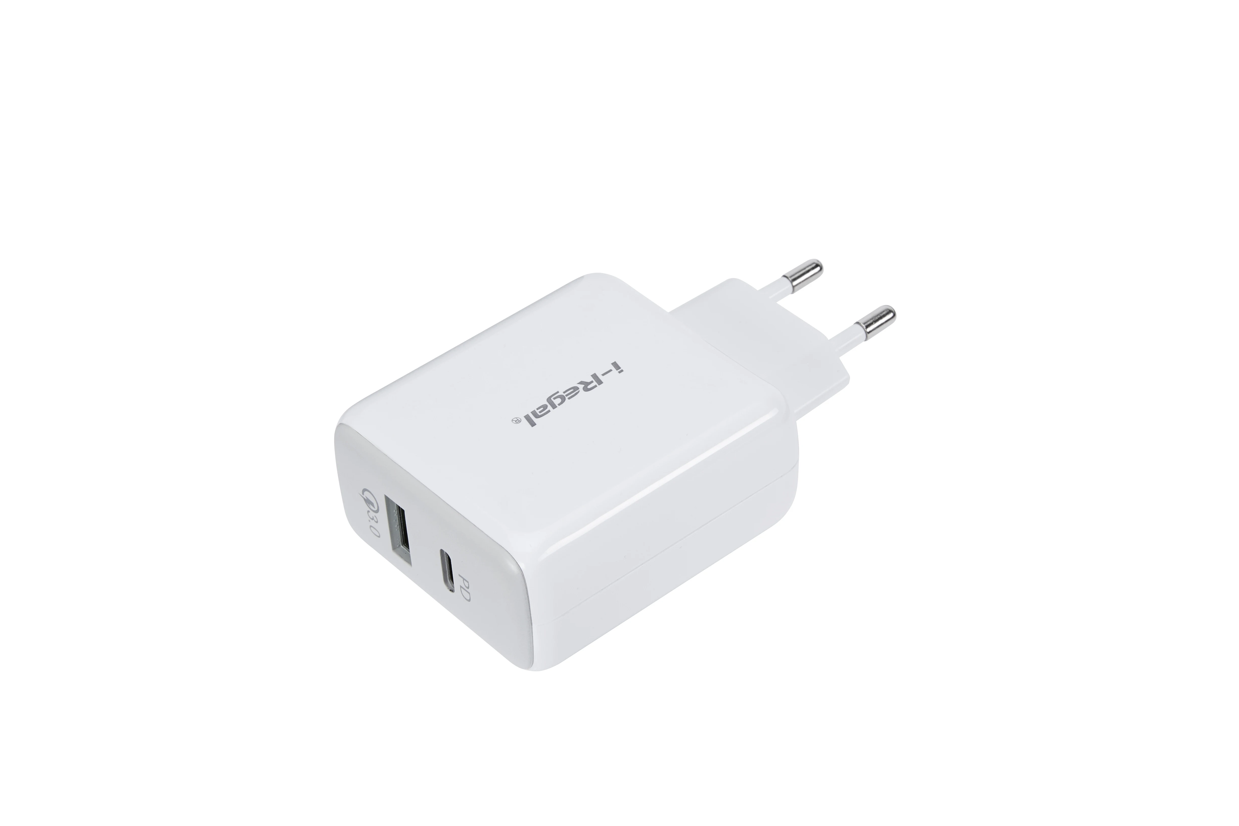 
Factory OEM 42w PD +QC 3.0 USB Quick Wall Charger 2Port Fast Mobile Phone Charger for iphone For Samsung 