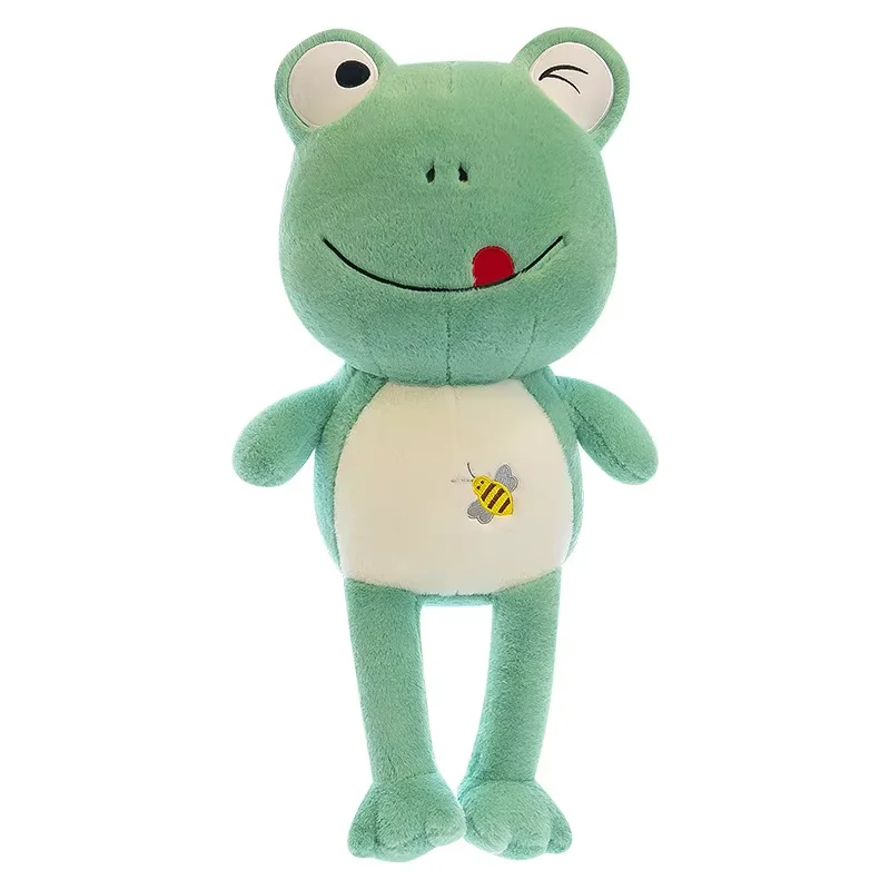 Lovely Promotion Gift Unisex Soft Toys Stuffed Animal Plush Frog Doll with Big Eyes and Long Legs Filled with PP Cotton