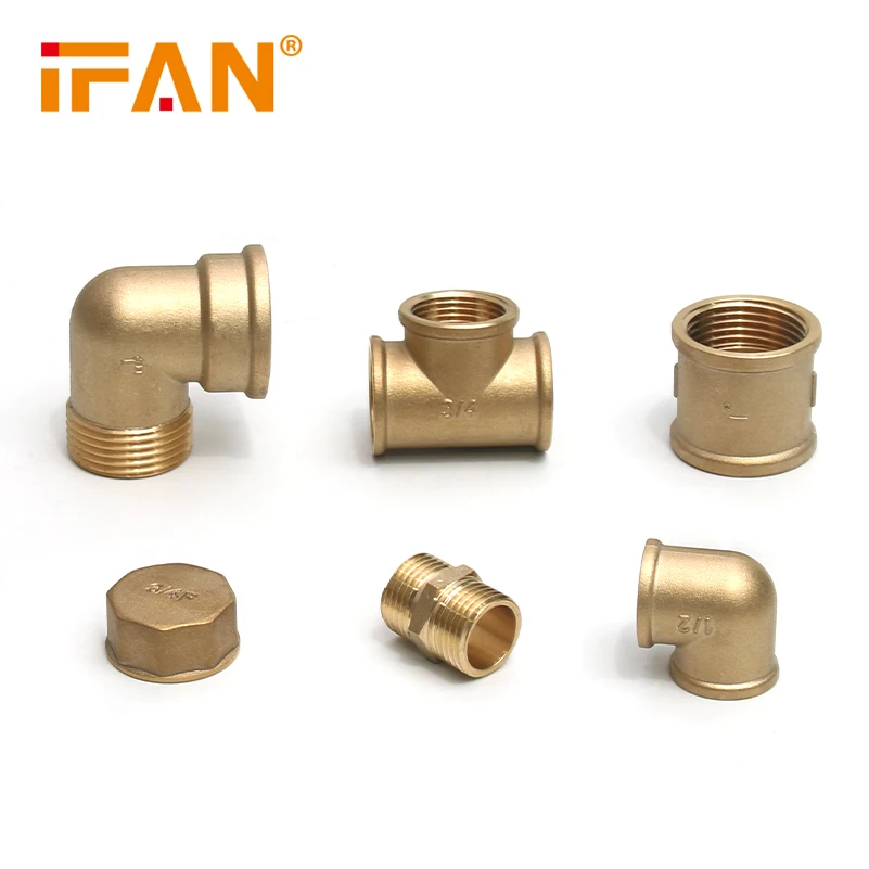 IFAN Factory Supply Water Tube Plumbing Fitting Copper Plug Brass Pipe Fittings Copper Female Thread Brass Fitting