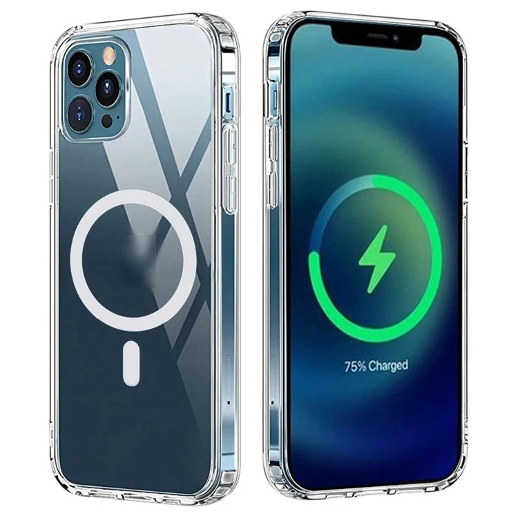 OEM Factory price Original Transparent Magnetic Wireless Charging Phone Case For Apple IPhone 12 13 Pro Max for Magsafer