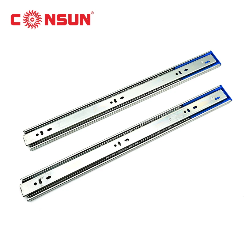 Push Open Ball Bearing Full Extension Telescope Channel Flush Closed Sliding Door Hardware Correderas Para Cajones