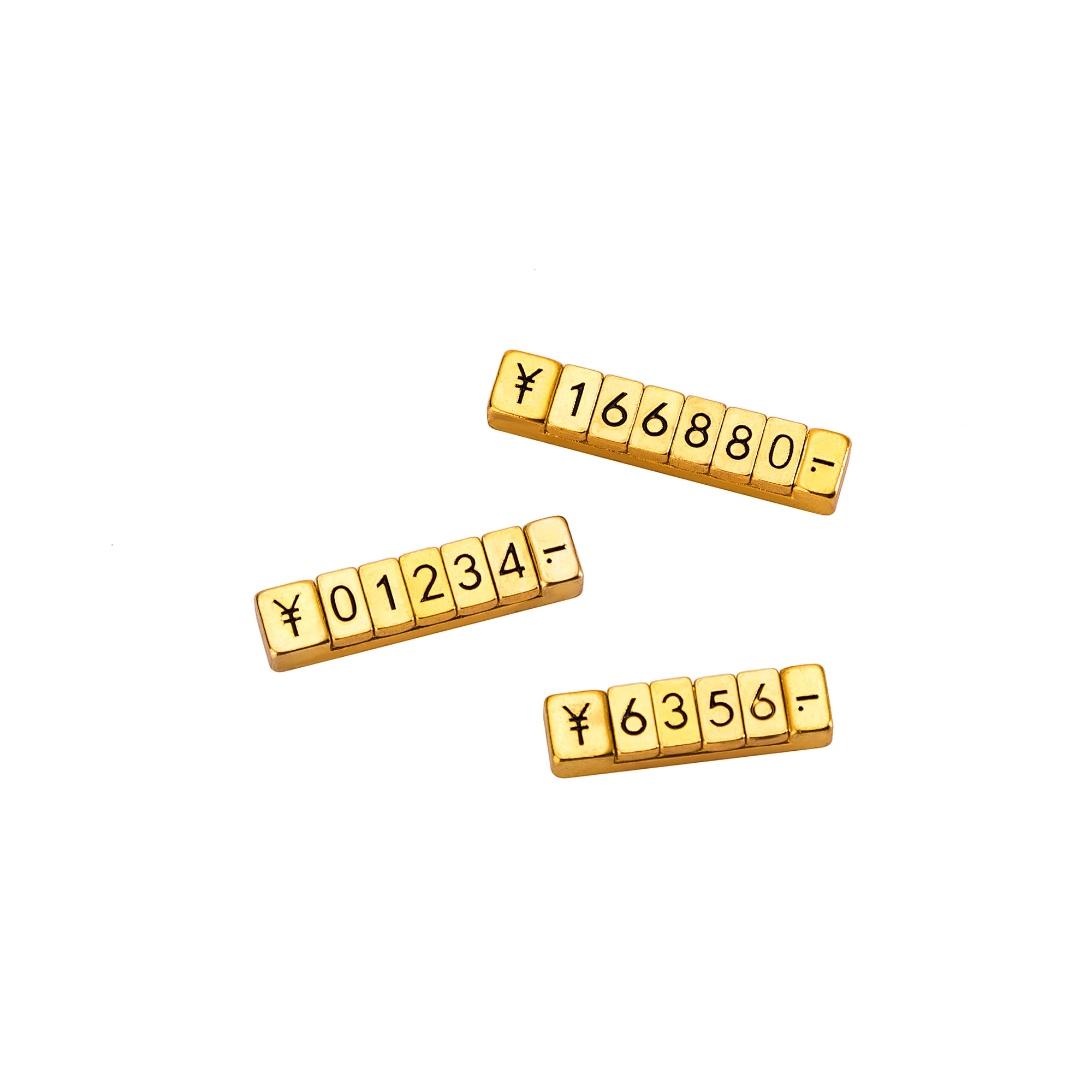 RMB Gold Suit Jacket Coat Display Rack with Magnetic Badge Holder Pricing Tags Mini Figure Blocks Jewelry Show Case Shelf Edge