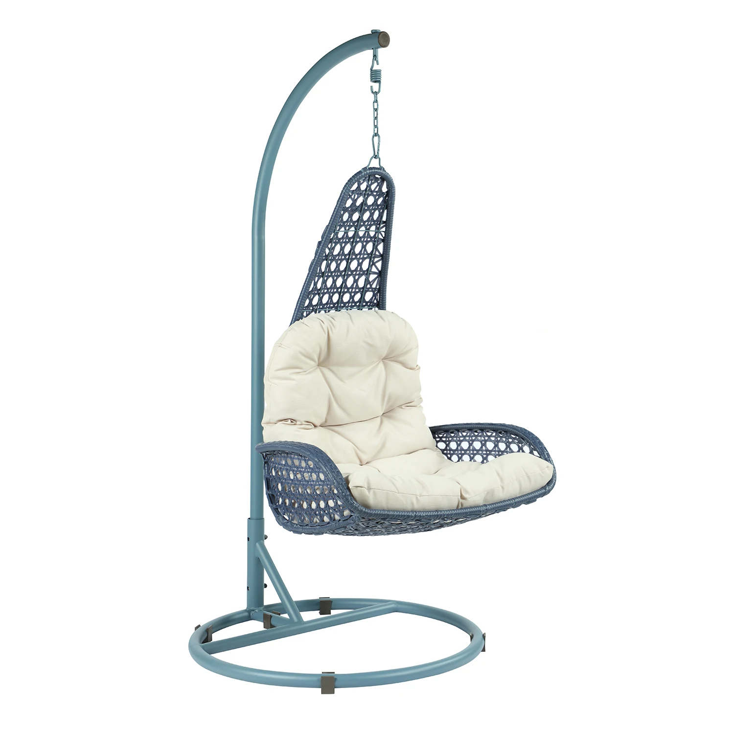 
wholesale children small outdoor kids cheap iron wicker swing hanging egg pod chair 