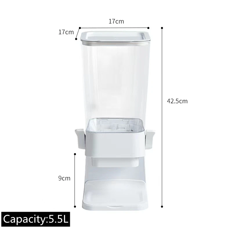 Multifunction grains rice nuts dry food cereal gravity bin dispenser storage container set