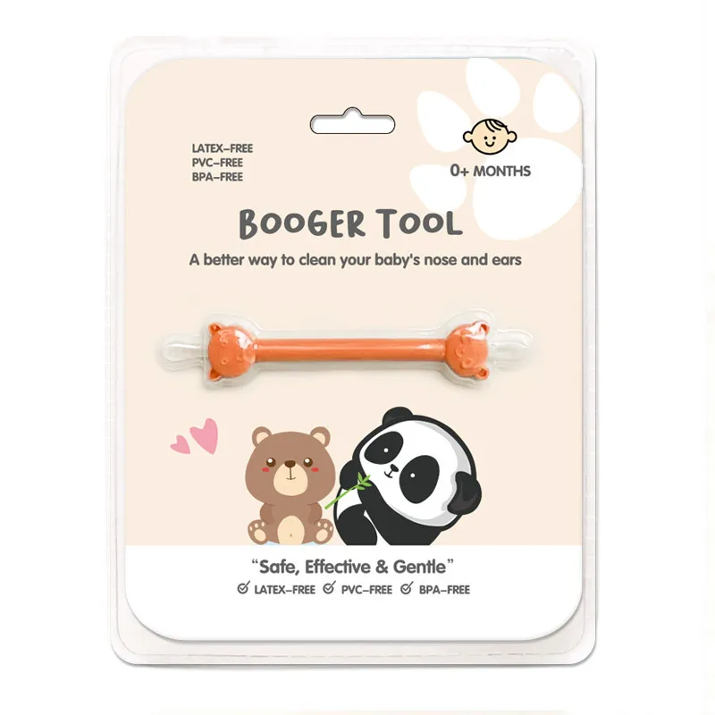 Лидер продаж, безопасный и легкий инструмент для удаления носа и ушного воска, силиконовая палочка для чистки носа и ушей для новорожденных