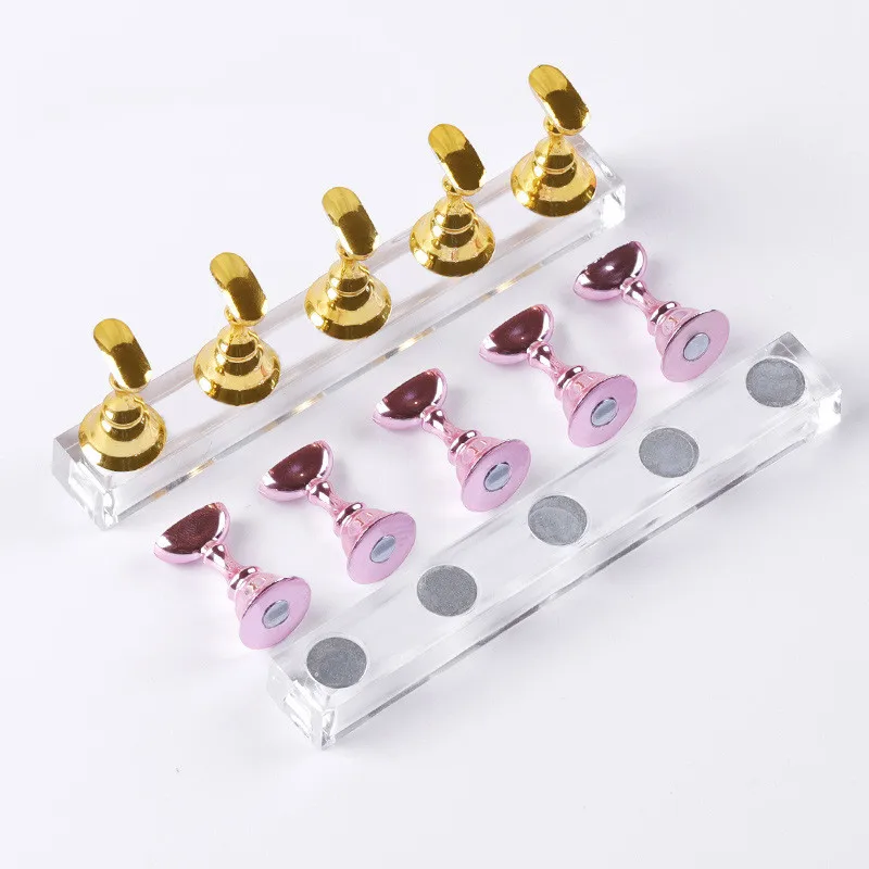 Japanese Style Nail Art Checkerboard Holder Display of Acrylic Base Practicing Rack Boxed Various Colors Nail Art Practice Stand
