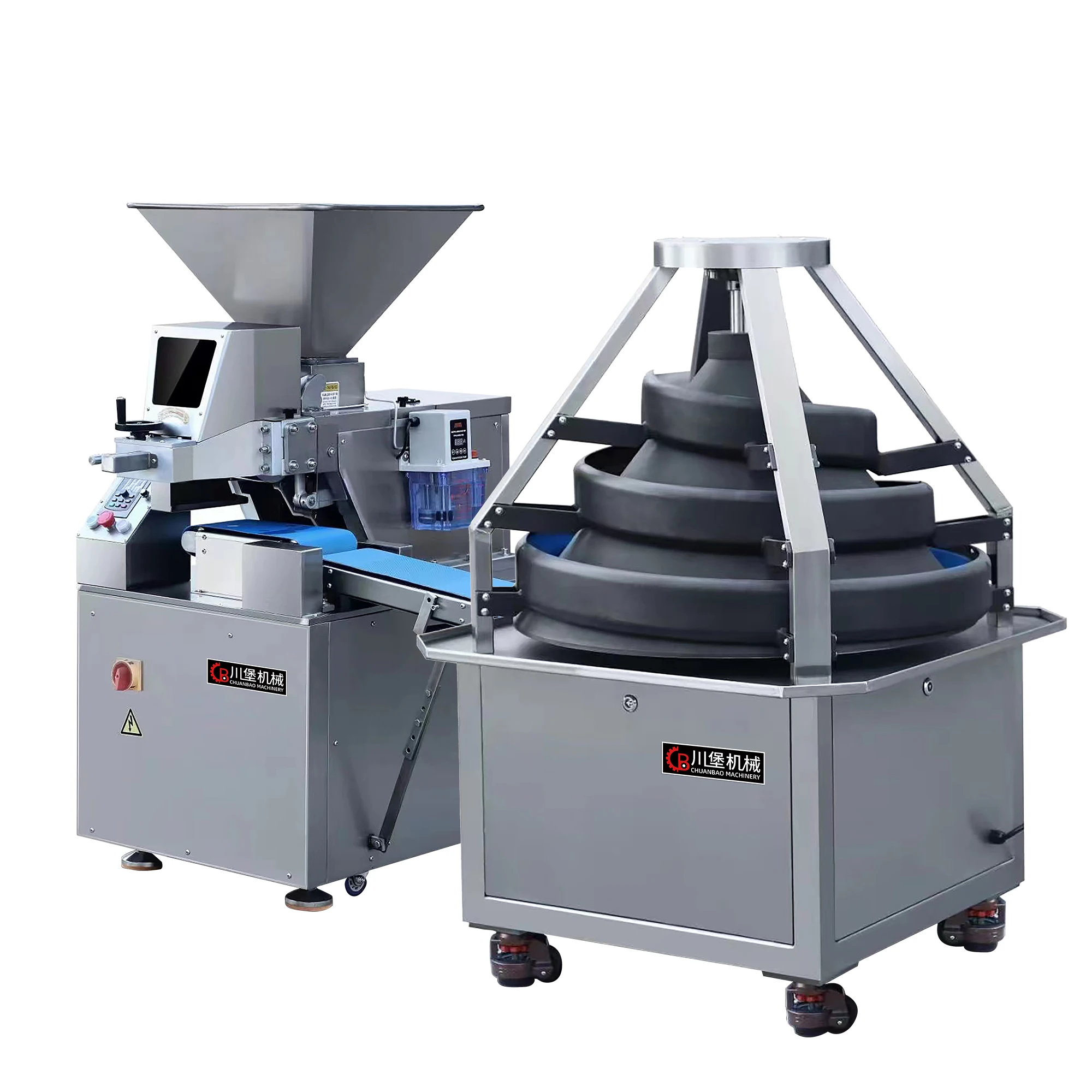 Commercial Automatic Bread Making Machine Bun Pizza Pita Dough Ball Bakery Dough Ball Line Rounder Divider Machine