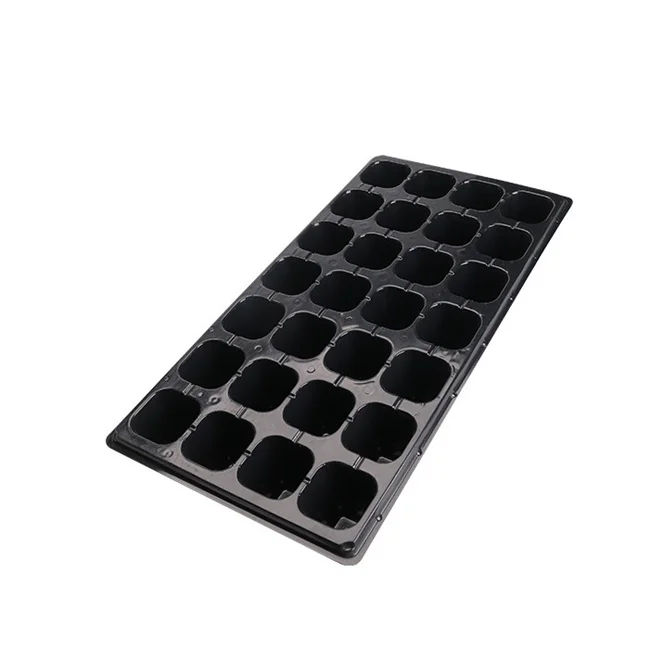 6 15 18 32 50 72 98 105 128 162 200 holes cells plastic seed starter tray black PS nursery seed trays