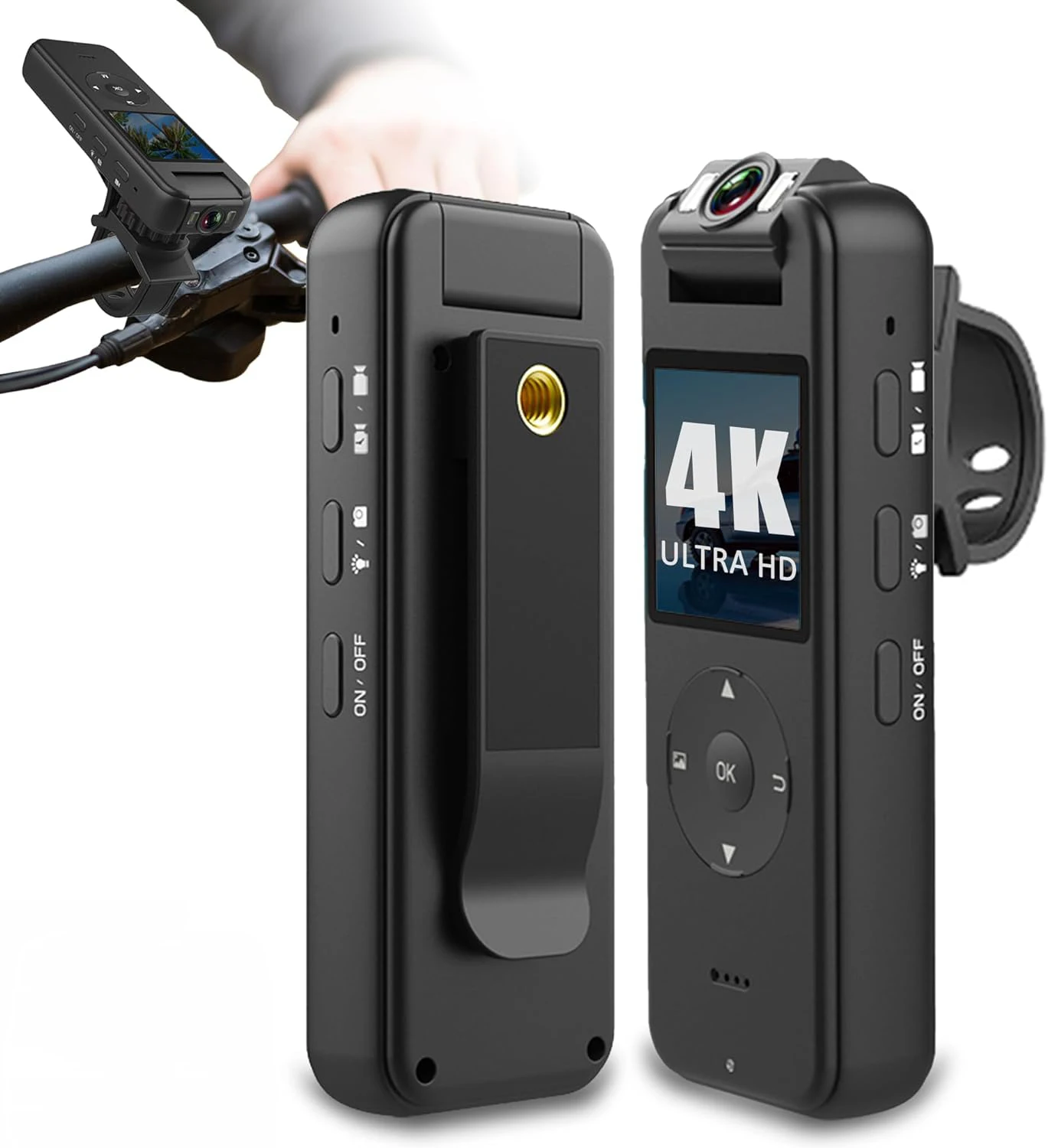 Портативный 4K камера CS09 WiFi Sport Bike Action Cam вращающийся цифровой диктофон с фонариком