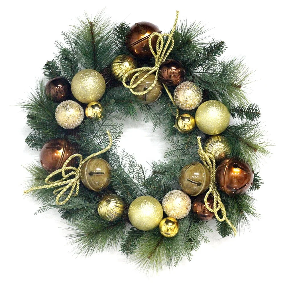 Customized Decoration 18 20 22 24 inch Christmas Hanging Artificial Flowers Pine Garland Wreaths Decorative